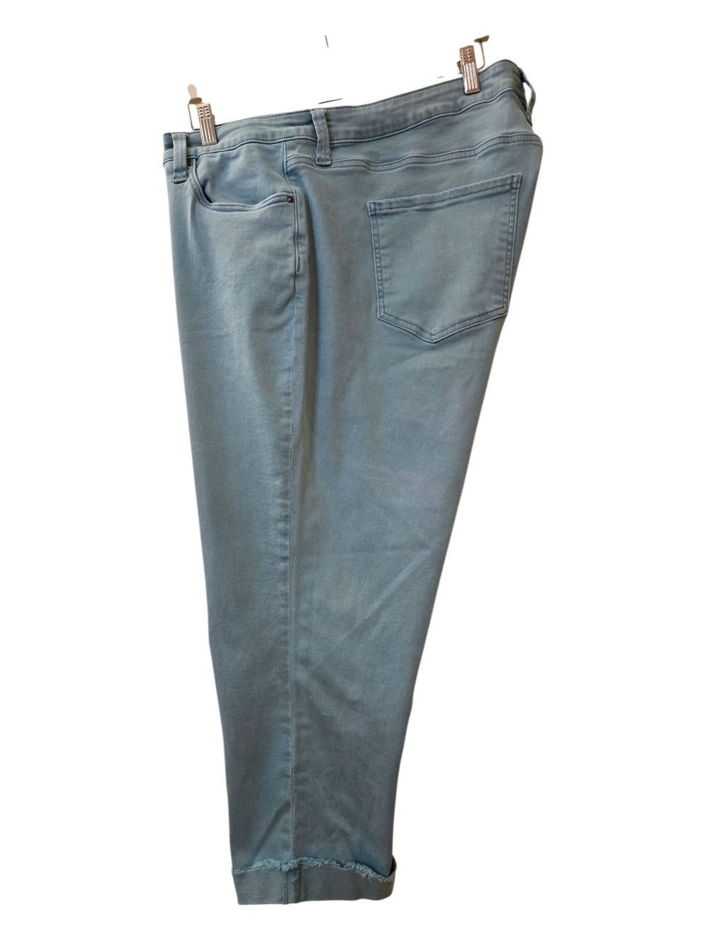 Kut from the Kloth Women's AMY Crop Straight Leg Jeans Plus Size 22W Teal Color